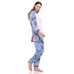 Blue Adult Unicorn Onesie Kigurumi Pajamas Animal Costumes