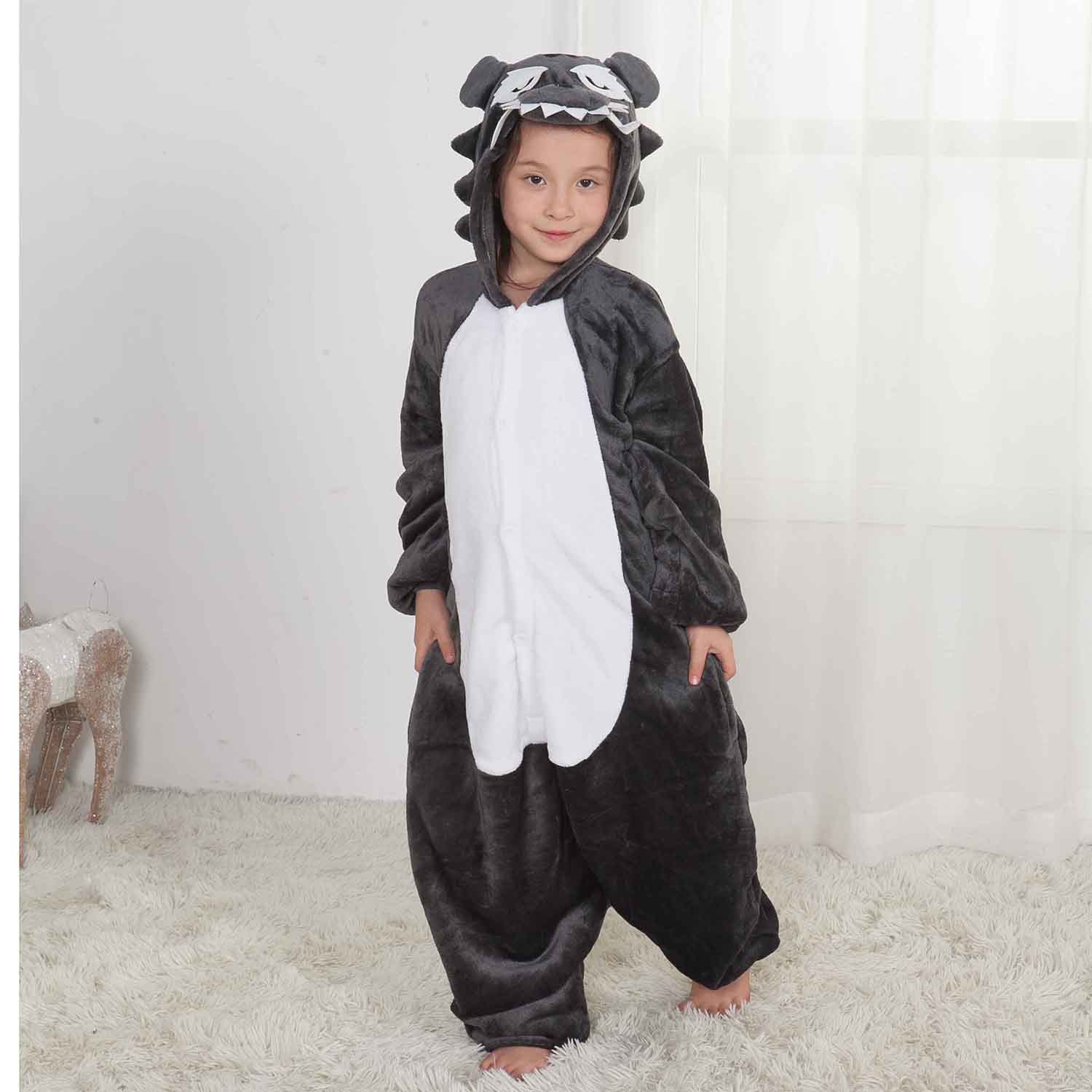 Kids Wolf Onesie Pajamas Kigurumi Animal Costumes