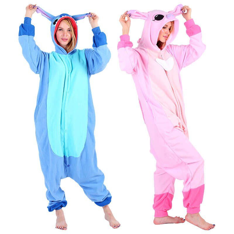Halloween Stitch Kigurumi onesi9 Pajamas Costumer Unisex Adult Pink Blue
