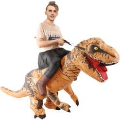 inflatable halloween costumes jurassic world riding dinosaur costume for Adult